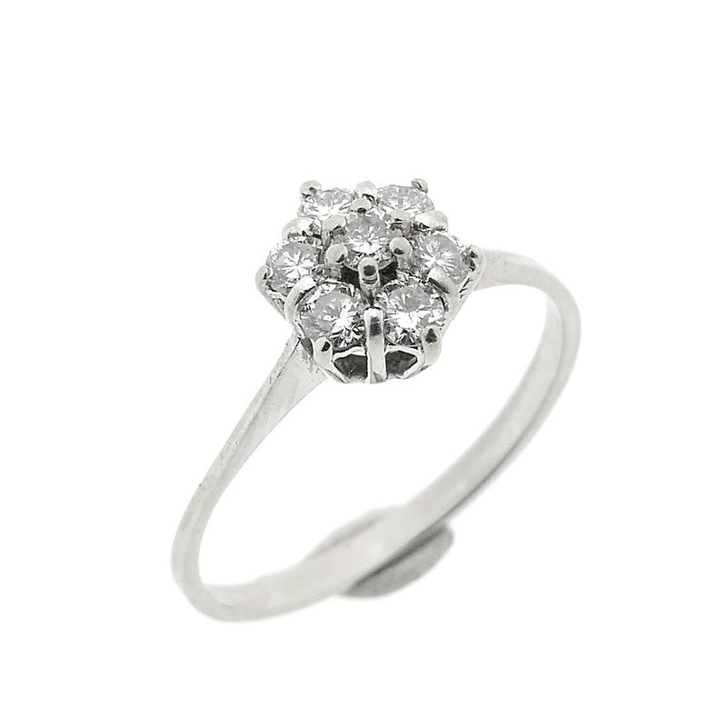 Image 1 of White gold entourage ring with diamond | 0.35 ct.