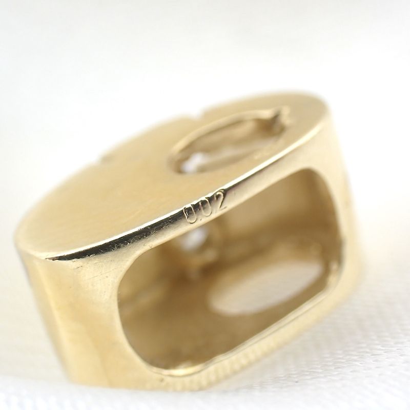 Image 3 of Two-tone gold pendant with 0.02 ct diamond.
