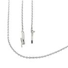 Image 1 of White gold thin anchor link necklace | 38.5 cm