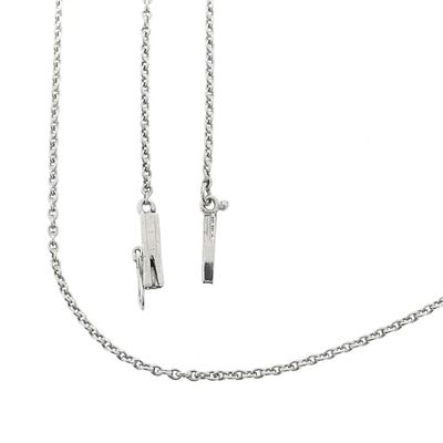 White gold thin anchor link necklace | 38.5 cm Image 1 of White gold thin anchor link necklace | 38.5 cm