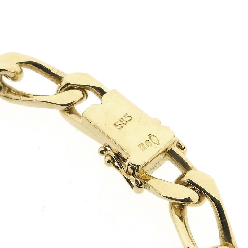 Image 5 of Gold wide gourmet link bracelet