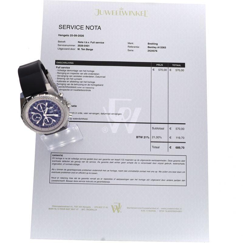 Image 17 of Breitling For Bentley GT A13363 Chronograph Men's Watch