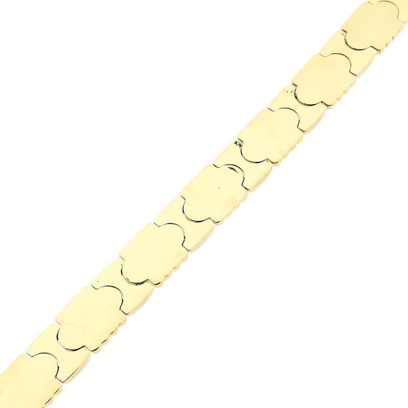 Image 10 of Bicolor Gold Bracelet with Fantasy Links; 18 Karat; 20 cm