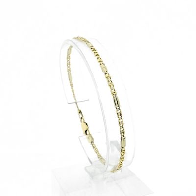 Gold Figaro link bracelet | 19.5 cm Image 1 of Gold Figaro link bracelet | 19.5 cm