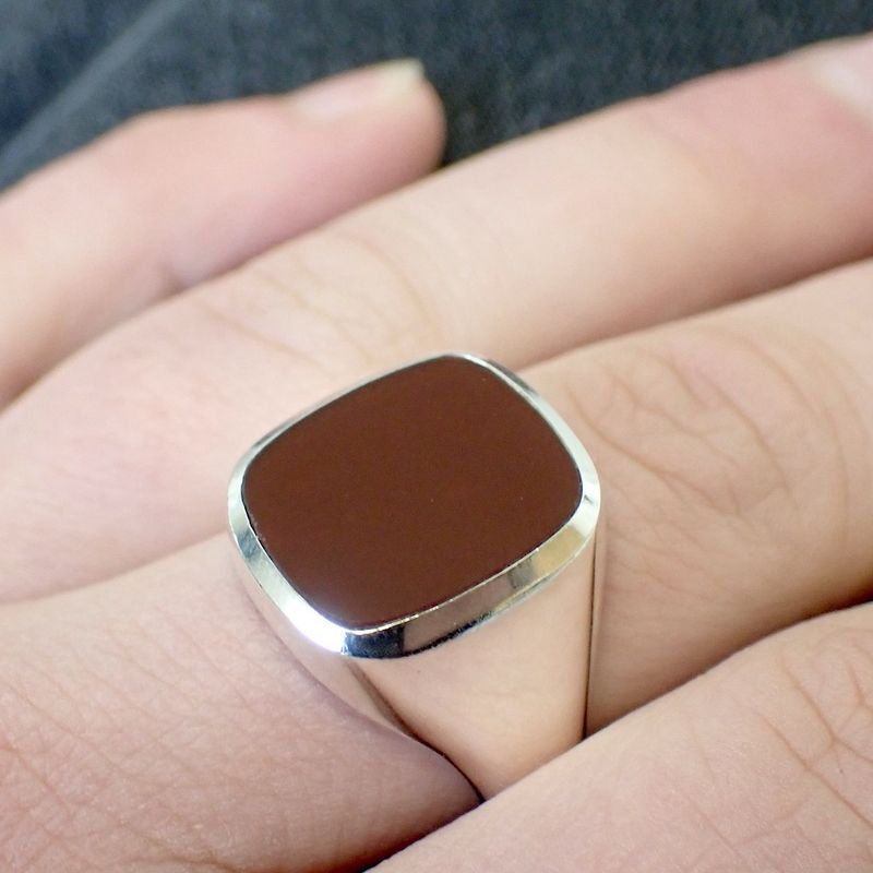 Image 7 of Signet ring set with carnelian