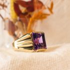 Image 2 of Gold signet ring with purple spinel