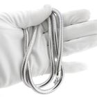 Image 9 of Long silver snake link necklace