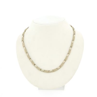 Image 1 of White gold matted fantasy necklace