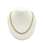 Image 1 of Two-tone gold twisted link necklace | 45 cm
