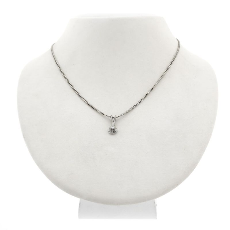 Image 3 of White gold pendant with diamond | 0.04 ct.