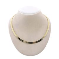 Two-tone gold Omega link necklace