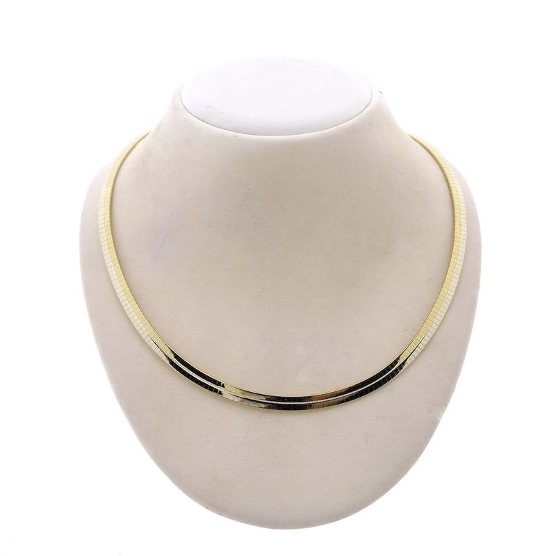 Image 1 of Two-tone gold Omega link necklace