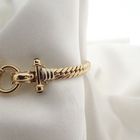 Image 6 of Gold gourmet link bracelet with sapphire; ATASAY | 21 cm