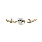Afbeelding 4 van Bicolor gouden broche met diamanten; 0,60 ct.