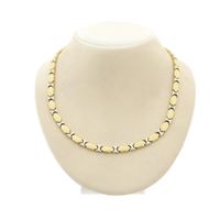 Two-tone gold fantasy link necklace