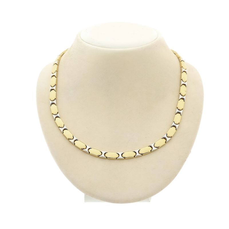 Image 1 of Two-tone gold fantasy link necklace