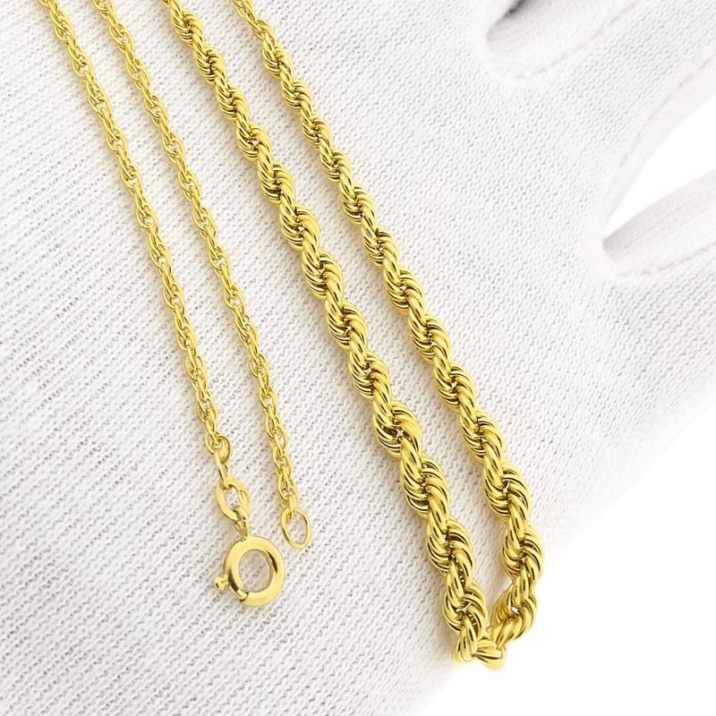 Image 9 of Gold twisted/Singapore link chain