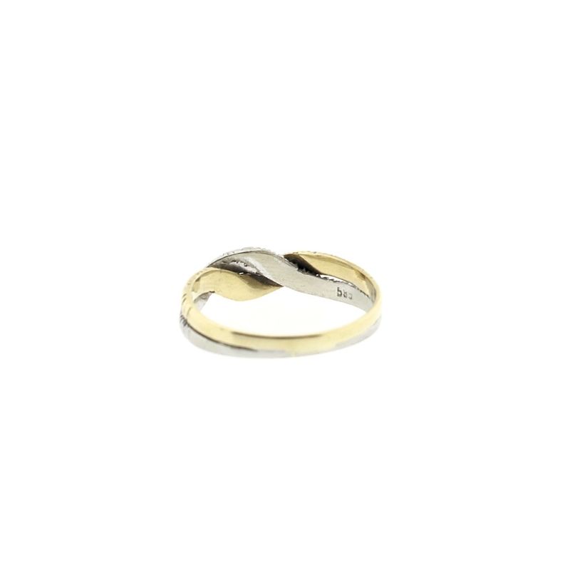 Image 4 of Two-tone gold braided ring