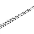Image 8 of Silver flat gourmet link chain | 51 cm