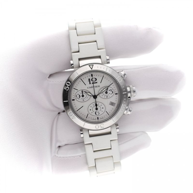 Image 10 of Cartier Pasha Seatimer 3129 Chronograph Watch