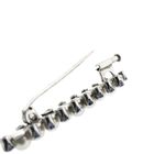 Image 5 of Antique white gold brooch with pearl and sapphire