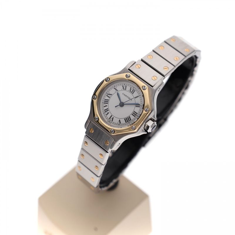 Image 3 of Cartier Santos 'Octagon' Automatic 0907; Vintage Ladies Watch