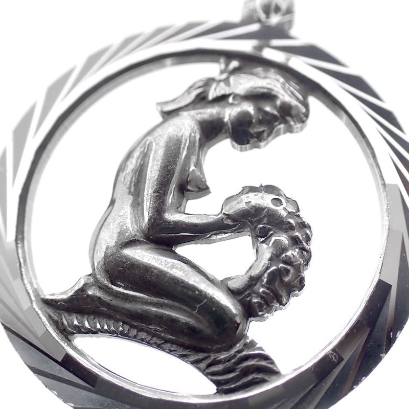 Image 3 of Silver zodiac sign pendant; Virgo