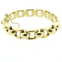 Gold Bismarck link bracelet | 19.5 cm