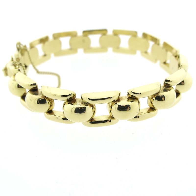 Image 1 of Gold Bismarck link bracelet | 19.5 cm