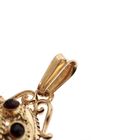 Image 6 of Vintage gold pendant with garnet stones