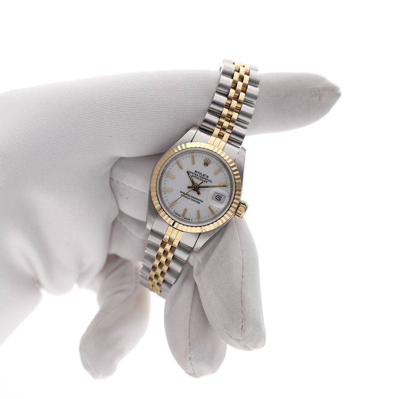 Image 7 of Rolex Lady-Datejust 26mm 69173; Vintage 18k gold/steel women's watch