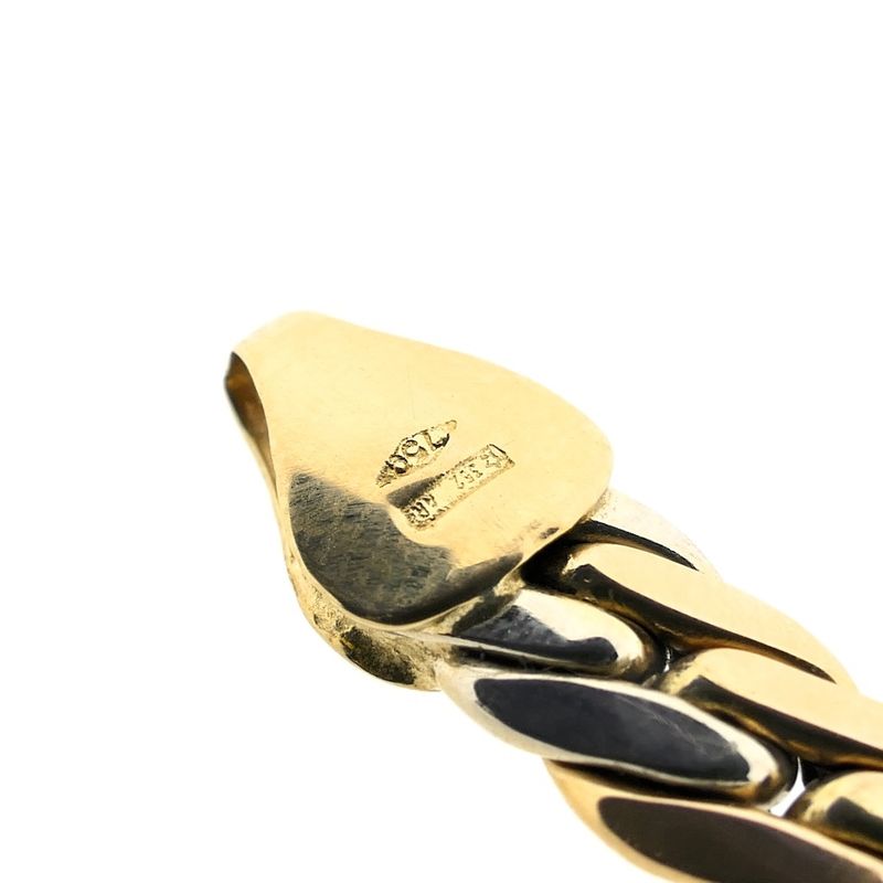 Image 6 of Tricolor gold gourmet link bracelet