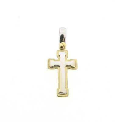 Two-tone gold pendant of a cross Image 1 of Two-tone gold pendant of a cross