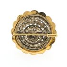 Image 4 of Antique gold brooch with rose-cut diamonds; approx. 0.22 ct.