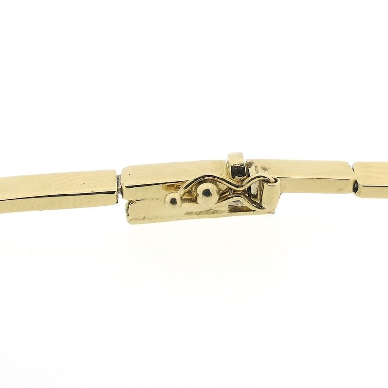 Image 4 of Two-tone gold necklace with diamond; 0.09 ct.