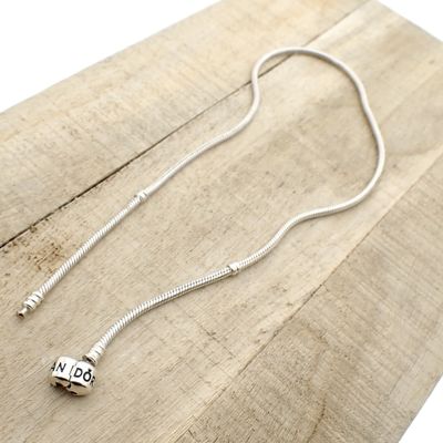 Image 2 of Pandora necklace; Silver; Snake Chain | 42 cm