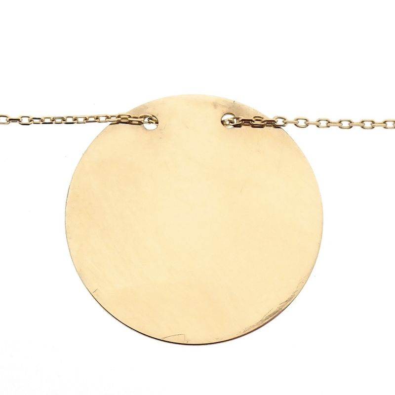 Image 5 of Gold anchor link chain with fixed pendant | 42 cm