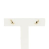 Gold stud earrings with zirconia