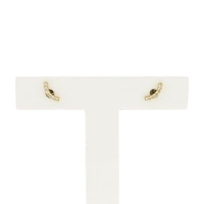 Image 1 of Gold stud earrings with zirconia