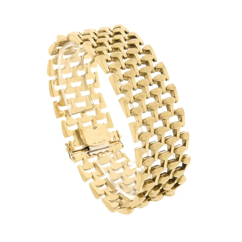 Image 1 of Gold Wide Bismarck Link Bracelet