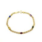 Image 5 of 10-karat bracelet with a mix of gemstones | 19 cm