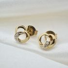 Image 4 of Gold stud earrings with diamonds | 0.02 ct.