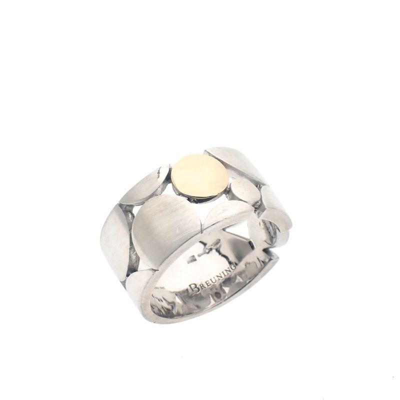 Image 1 of Silver ring with gold circle | Breuning