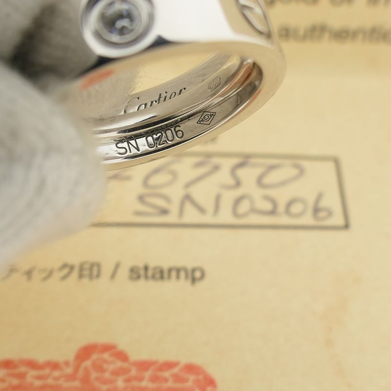 Image 7 of White gold LOVE ring set with diamond; Cartier