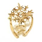 Image 3 of Vintage gold pendant/brooch with pearls