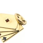 Image 8 of Gold playing card pendant with enamel
