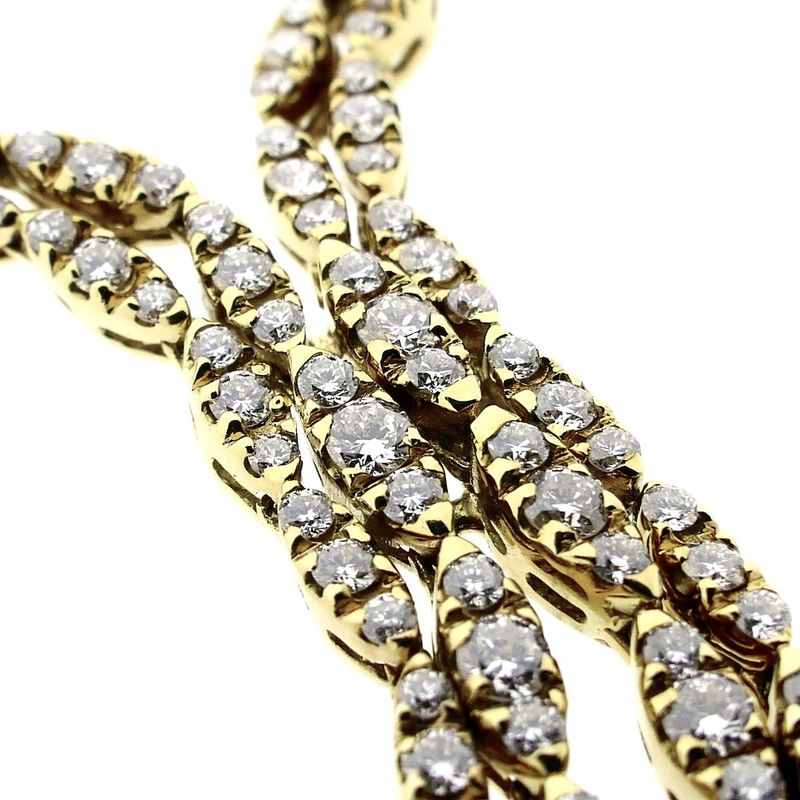 Image 5 of Gold necklace with diamonds; 8.13 ct.