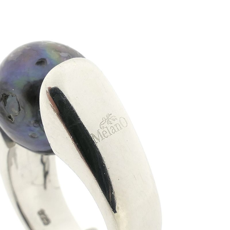 Image 7 of Silver ring with black pearl | Melano