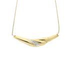 Image 4 of Gold necklace with a fixed pendant and diamond; 0.005 ct. | 42 cm