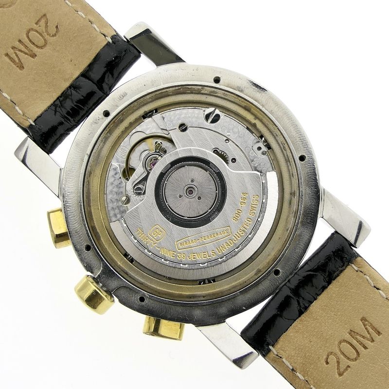 Image 15 of Girard Perregaux Chronograph 7000GBM; Automatic watch with 18k gold bezel